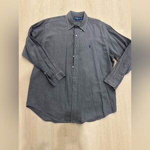 Ralph Lauren Blake Button Down Shirt Grey XL Pony Men’s